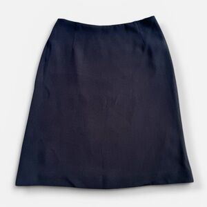 Escada Couture 100% Silk Black Skirt 36 Minimalist Luxury Classic